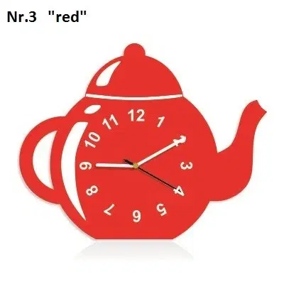 Kuchyňské hodiny Dekorační kuchyňské hodiny ve tvaru čajník
