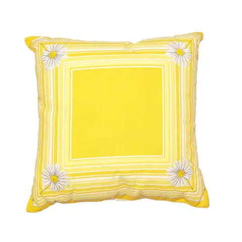 Polštáře Forbyt, Polštář, Kopretina, žlutý, 40 x 40 cm polštář (návlek + vnitřek)