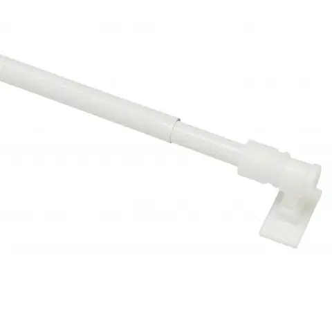 Závěsy Kavárenská tyčka roztažitelná 12 mm bílá, 85 - 135 cm
