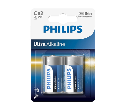Baterie primární Baterie Philips Ultra Alkaline C 2ks