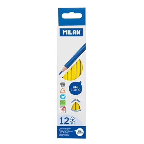 Hračky MILAN - Pastelky Ergo Grip trojhranné, Tropical Yellow