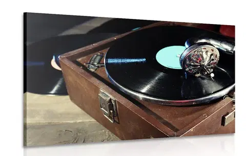 Vintage a retro obrazy Obraz gramofon s vinylovou deskou