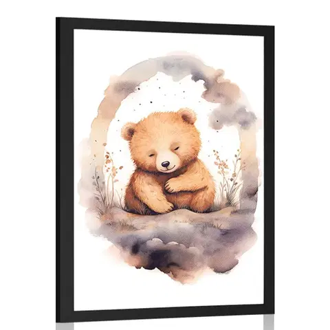 Zasněná zvířátka Plakát zasněný medvídek