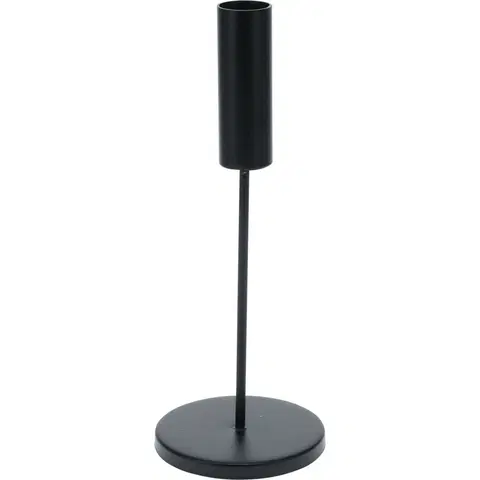 Svícny Kovový svícen Minimalist černá, 8 x 20,7 cm