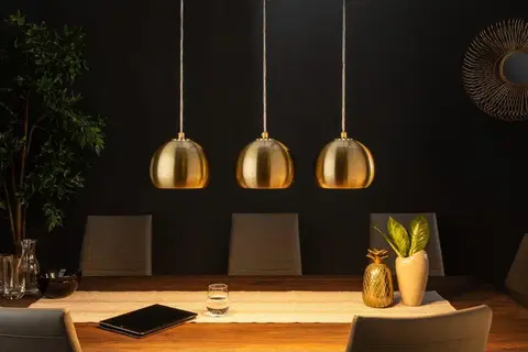 Svítidla LuxD 21325 Designová závěsná lampa Giovani 3 zlatá závěsné svítidlo