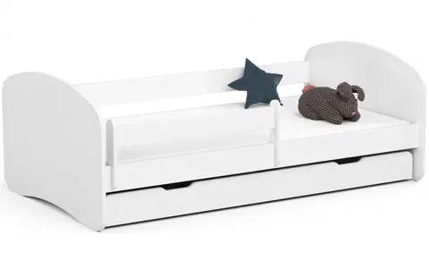 Dětské postýlky Ak furniture Dětská postel SMILE 180x90 cm bílá