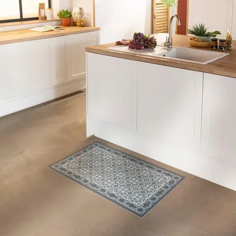 Koberce a koberečky Vinylový koberec s motivem cementových dlaždiček