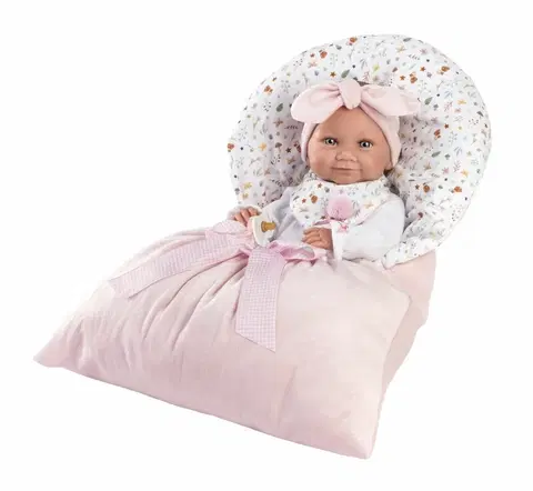 Hračky panenky LLORENS - 73901 NEW BORN DÍVKO - realistická panenka miminko s celovinylovým tělem - 40 cm