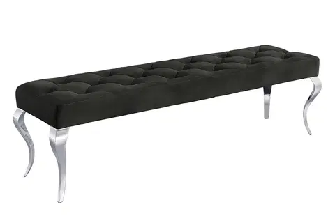 Lavice do jídelny LuxD Designová lavice Rococo, 170 cm, černá