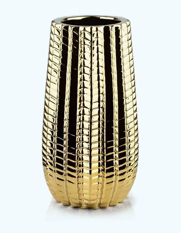 Dekorativní vázy Mondex Keramická váza CACTUS 27 cm zlatá
