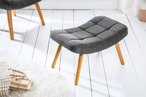 Designové taburety LuxD Designová podnožka Sweden, šedá