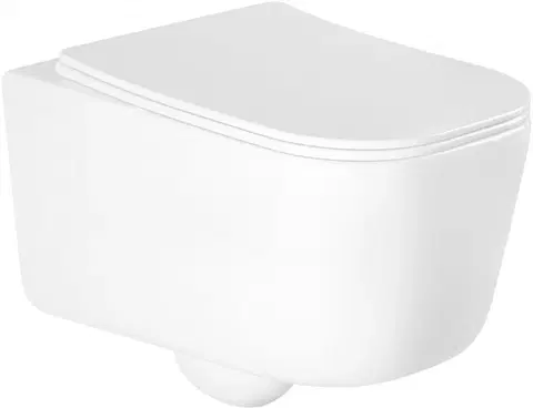 Záchody MEXEN/S Stella Závěsná WC mísa včetně sedátka s slow-slim, duroplast, bílá 30680900