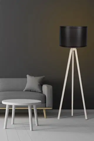 Lampy a lampičky Stojací lampa 119 černá krémová