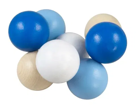 Hračky DETOA - Kuličky na šnůře modré