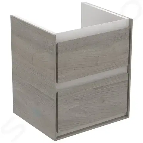 Koupelnový nábytek IDEAL STANDARD Connect Air Umyvadlová skříňka 430x402x517 mm, šedý dub/matný bílý lak E1608PS