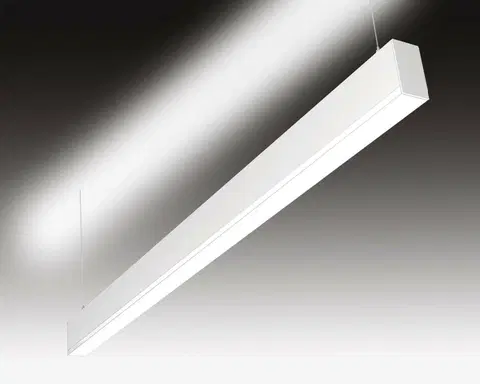 LED lustry a závěsná svítidla SEC Závěsné LED svítidlo přímé a nepřímé osvětlení WEGA-MODULE2-FAB-DIM-DALI, 50 W, černá, 1409 x 50 x 94 mm, 3000 K, 5950 lm 320-B-553-01-02-SP