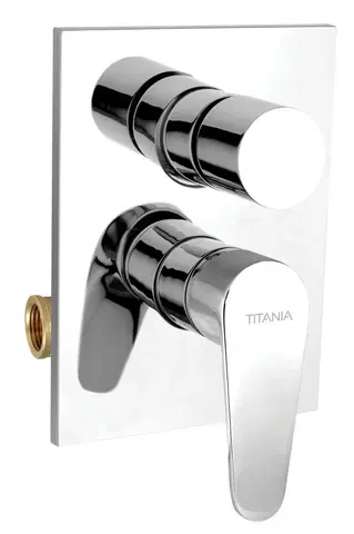 Koupelnové baterie NOVASERVIS Vanová sprchová baterie s přepínačem Titania Fresh chrom 96050R,0