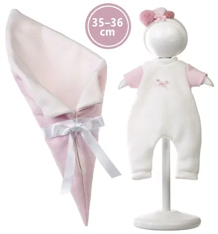 Hračky panenky LLORENS - M636-32 obleček pro panenku miminko NEW BORN velikosti 35-36 cm