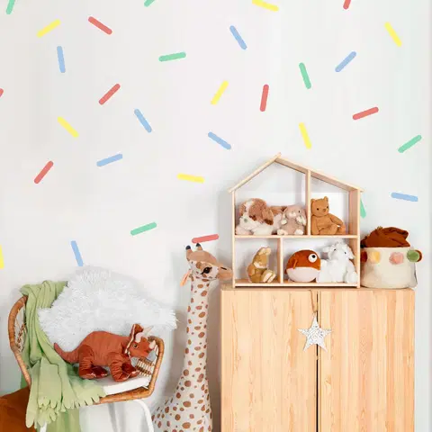 Samolepky na zeď Samolepky do dětského pokoje - Pestrobarevné konfety