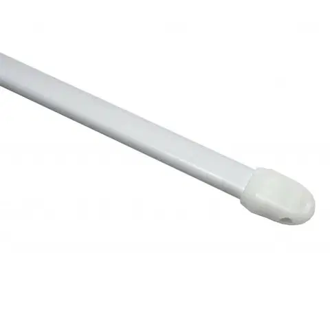Závěsy Vitrážní tyč roztažná, plochá 11 mm bílá, 80 - 115 cm