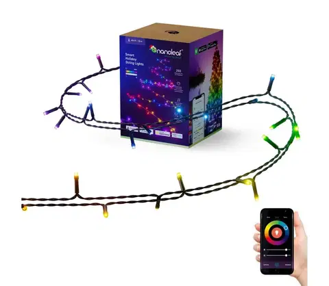 Vánoční dekorace Nanoleaf LED RGBW Venkovní vánoční řetěz ESALS 250xLED 2x10m 2700-6500K Wi-Fi IP44 