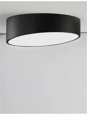 LED stropní svítidla NOVA LUCE stropní svítidlo MAGGIO černý hliník matný bílý akrylový difuzor LED 30W 230V 3000K IP20 9111261