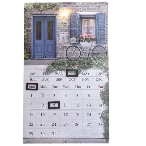 Bytové dekorace Nástěnný kalendář Barevná ulička, 30 x 50 cm