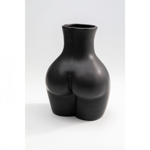 Keramické vázy KARE Design Černá keramická váza Donna 22cm