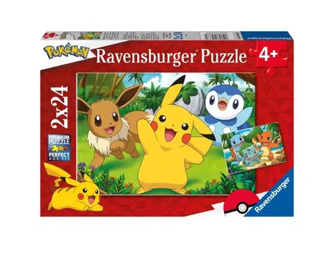 Hračky puzzle RAVENSBURGER - Pokémon 2x24 dílků