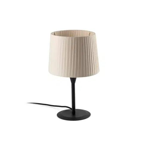 Designové stolní lampy FARO SAMBA černá/skládaná béžová mini stolní lampa