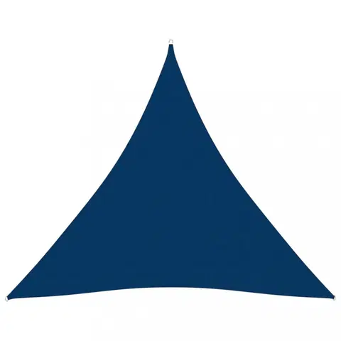 Stínící textilie Stínící plachta trojúhelníková 4x4x4 m oxfordská látka Dekorhome Modrá