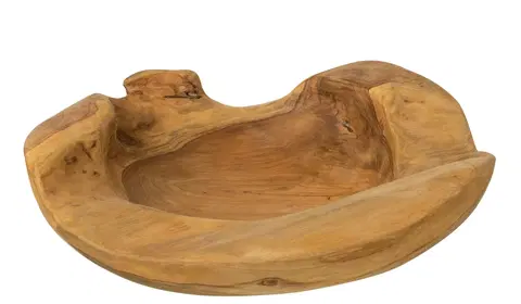 Mísy a misky Servírovací mísa v přírodním tvaru z teakového dřeva Igor - 35*39*8 cm J-Line by Jolipa 10881