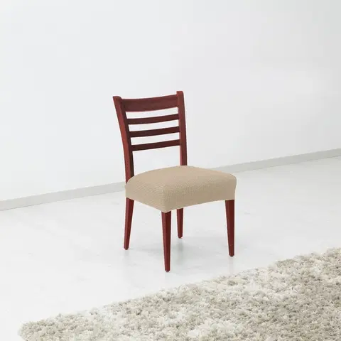 Doplňky do ložnice Forbyt Napínací potah na sedák židle Denia smetanová, 45 x 45 cm, sada 2 ks