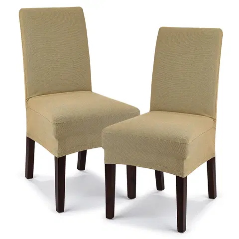 Doplňky do ložnice 4Home Multielastický potah na židli Comfort béžová, 40 - 50 cm, sada 2 ks