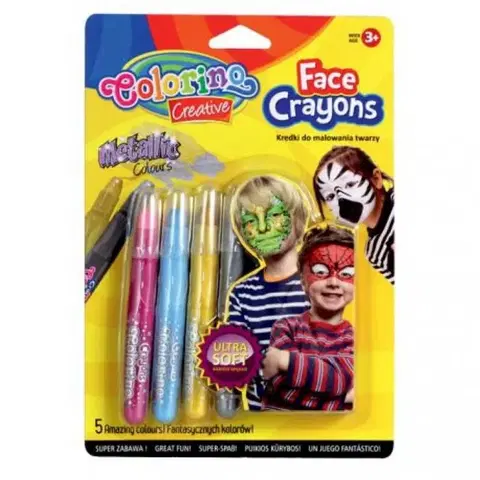Hračky PATIO - Colorino tužky na obličej - metalické 5 barev