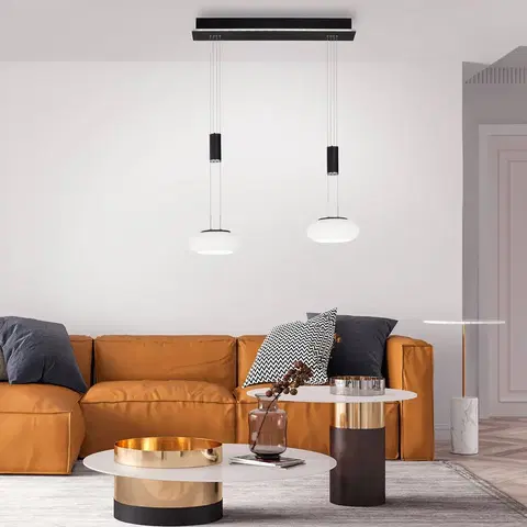 Inteligentní lustry Q-Smart-Home Paul Neuhaus Q-ETIENNE LED závěsné světlo 2x černá
