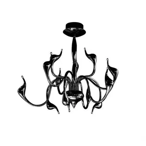 Designová závěsná svítidla Závěsné svítidlo AZzardo Snake pendant black AZ1017 G4 12x20W 12V IP20 75cm černé
