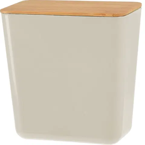 Úložné boxy Úložný box s bambusovým víkem Roger, 13 x 13,7 x 8 cm, béžová