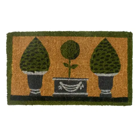 Rohožky Kokosová rohož ručně vyrobená 3 topiary - 75*45*3cm Mars & More KMHG3T