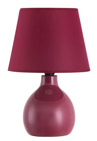 Lampy na noční stolek Rabalux stolní lampa Ingrid E14 1x MAX 40W  bordó 4478