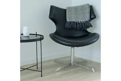 Židle Norddan Designová židle Khloe, černá koženka
