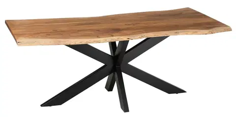 Jídelní stoly Obdélníkový jídelní stůl s deskou z akáciového dřeva Gerard Acacia - 200*90*76 cm J-Line by Jolipa 23903