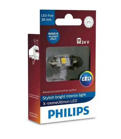Autožárovky Philips C5W LED Festoon 24V 1W 10,5 x 38mm 6000K X-treme Vision 1ks NOECE 249446000KX1