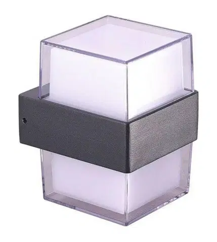 LED venkovní nástěnná svítidla AZzardo AZ4507 venkovní nástěnné svítidlo LARS SQUARE WALL 4000K tmavá šedá