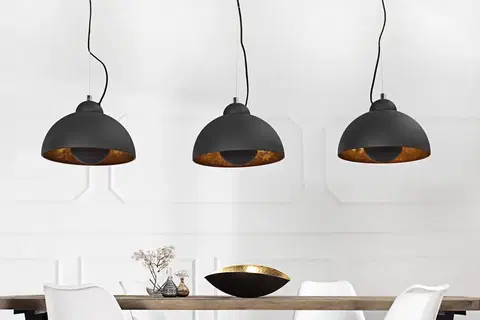 Svítidla LuxD 17525 Designová závěsná lampa STAGE 3 černá závěsné svítidlo