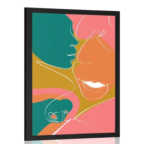 Motivy z naší dílny Plakát šťastný pár v pastelových barvách