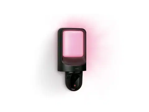 Chytré osvětlení WiZ Wall nástěnné svítidlo s kamerou LED 10,5W 1250lm 2700K IP44, černé