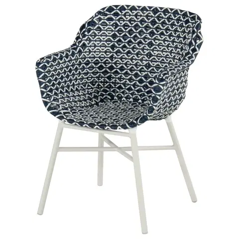 Zahradní židle a křesla Delphine zahradní jídelní židle - výplet Riva Blue