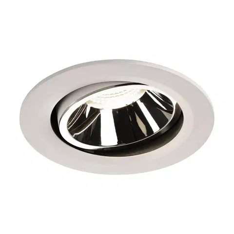 LED podhledová svítidla SLV BIG WHITE NUMINOS MOVE DL L vnitřní LED zápustné stropní svítidlo bílá/chrom 4000 K 55° otočné a výkyvné 1003693