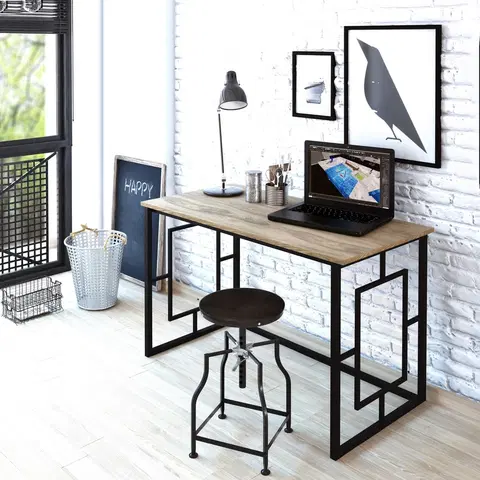Kancelářské a psací stoly Psací stůl ELZEN ořech černá